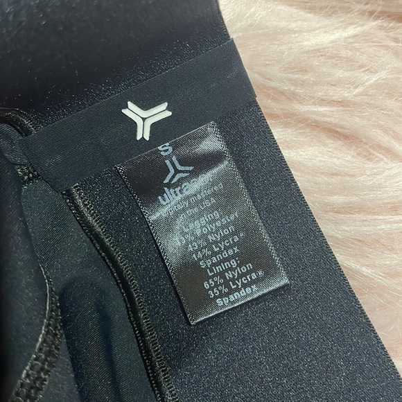 ULTRACOR Slash Ombre Navy Gold Racer Stripe Performance Leggings Stripe - Picture 3 of 10